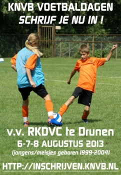 KNVB voetbaldagen 6-7-8 augustus